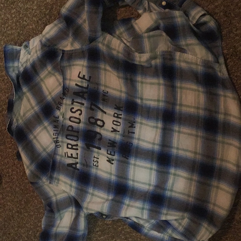 Aeropostale button up western style flannel shirt